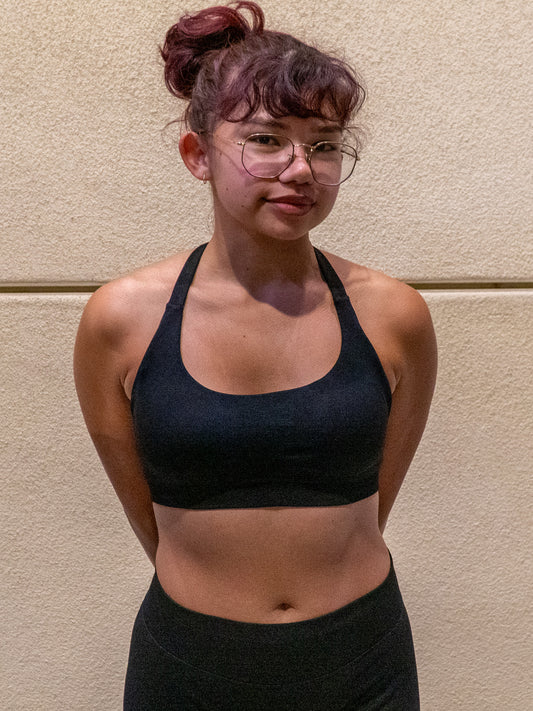 Ascent Halter Sports Bra – Black