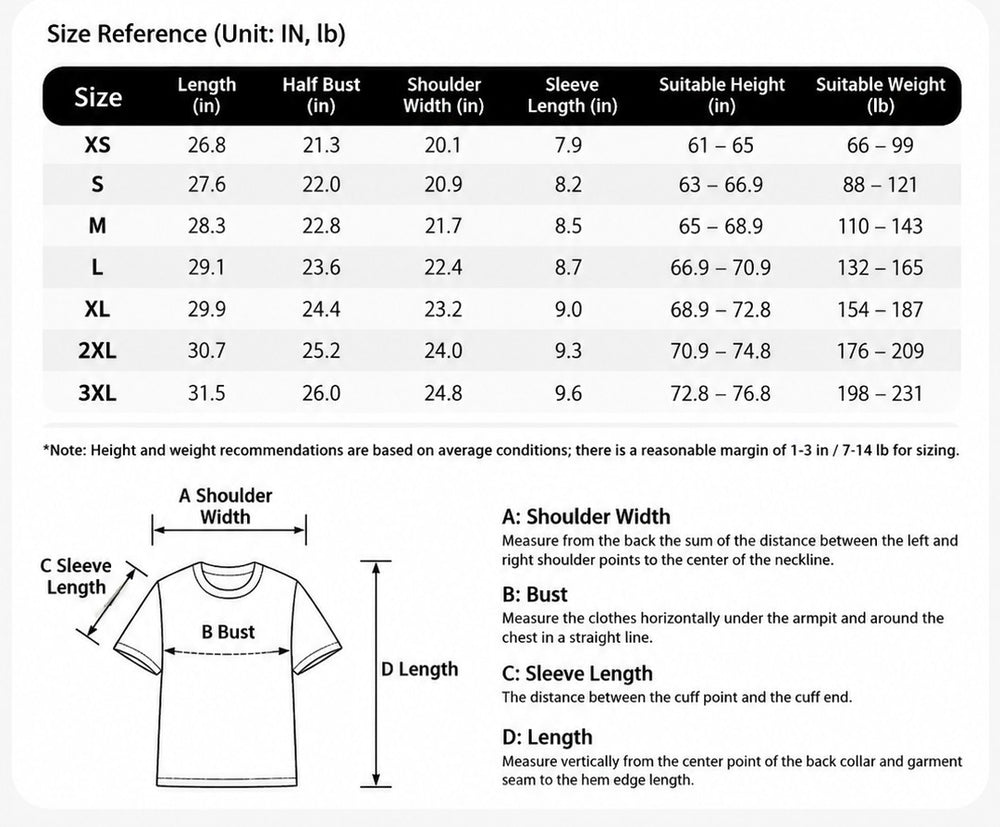 Size chart image